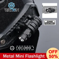 WADSN METAL High lumens Flashlight FAST Helmet Light LED Headlamp Tactical Outdoor Hunting EDC Portable Torch Rescue Lightings