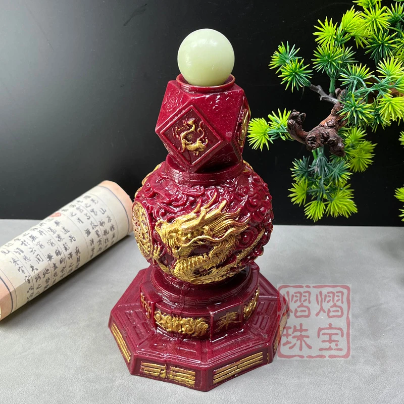 Imitation cinnabar four-living beings: Green Dragon, White Tiger, Vermilion Bird, Black Tortoise, Double Dragon Playing with the