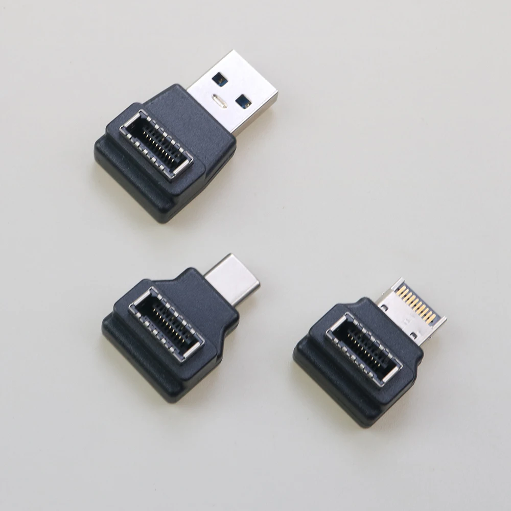 USB 3.1 Front Panel Header Female Type-E to Male Extension Adapter angle Type-E to Type-A Type-C USB C Motherboard Data Adapter