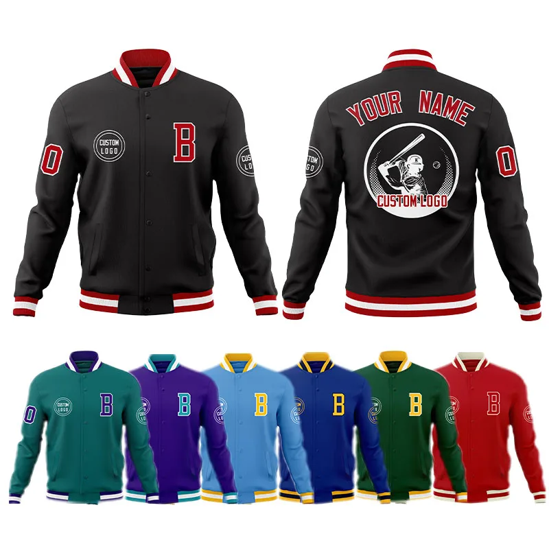 

Custom Fashion Letters Jacket Manufacturer Personalized Embroidery Logo Mens Baseball Letterman Varsity Jackets