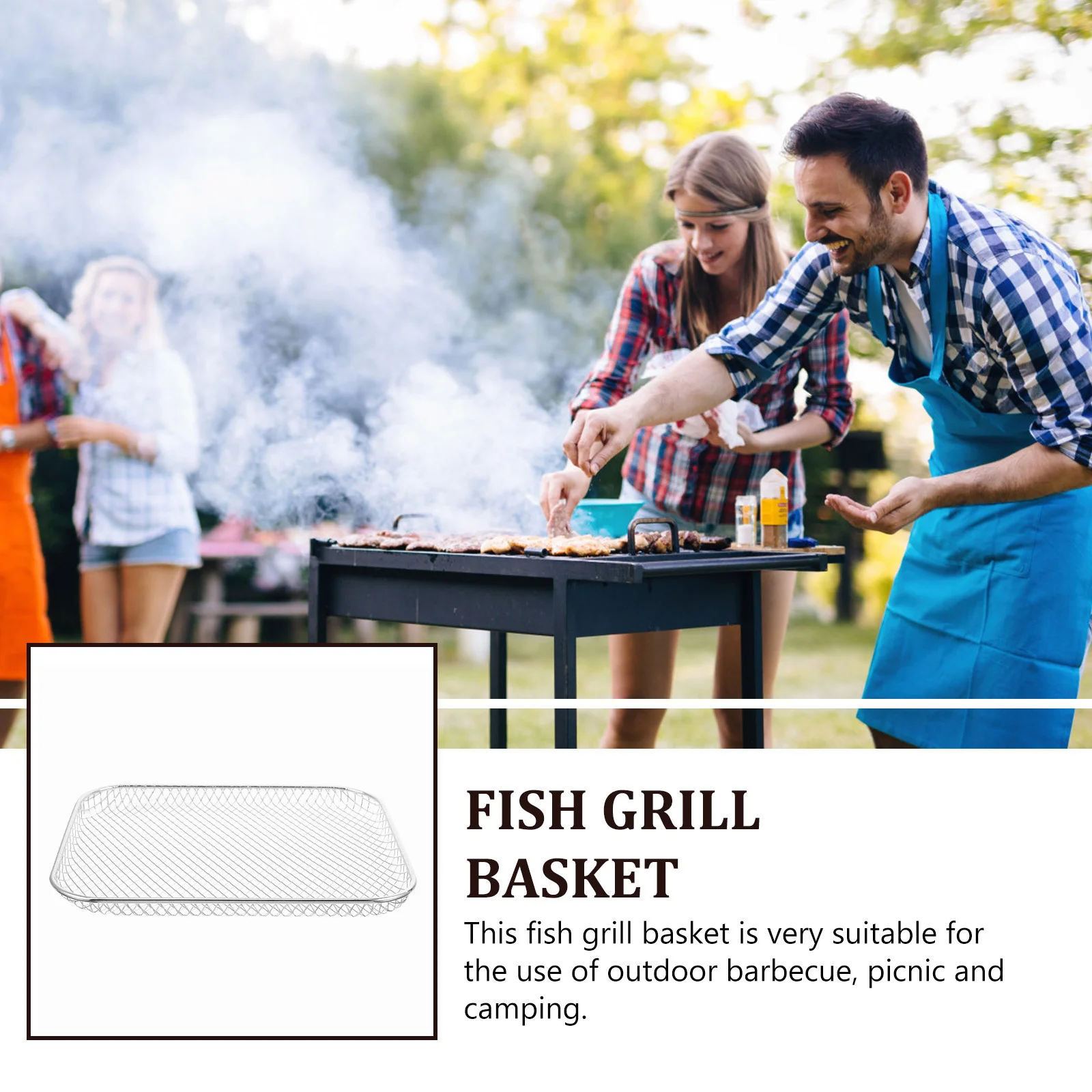 

Stainless Steel Bbq Mesh Portable Barbecue Net Outdoor Camping Grill Rack Multi-Purpose Barbecue Rack for Meat Vegetables Fish