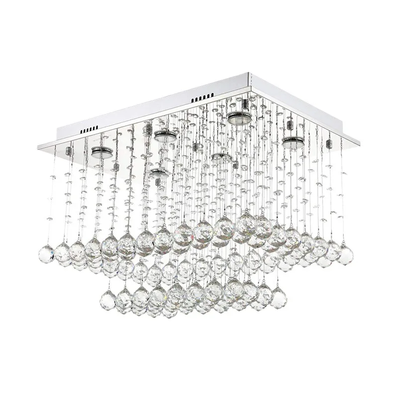 

Crystal, chandelier, living room, lamp light luxury, modern, villa, high-end