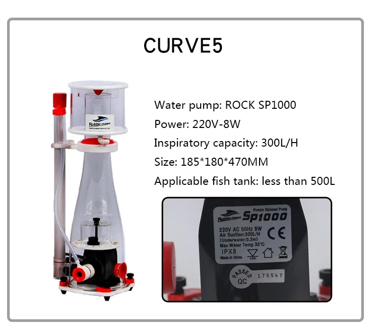 BUBBLE MAGUS CURVE5 Built-in Protein Skimmer Marine Tank Filter suitable for 300-500L Aquarium