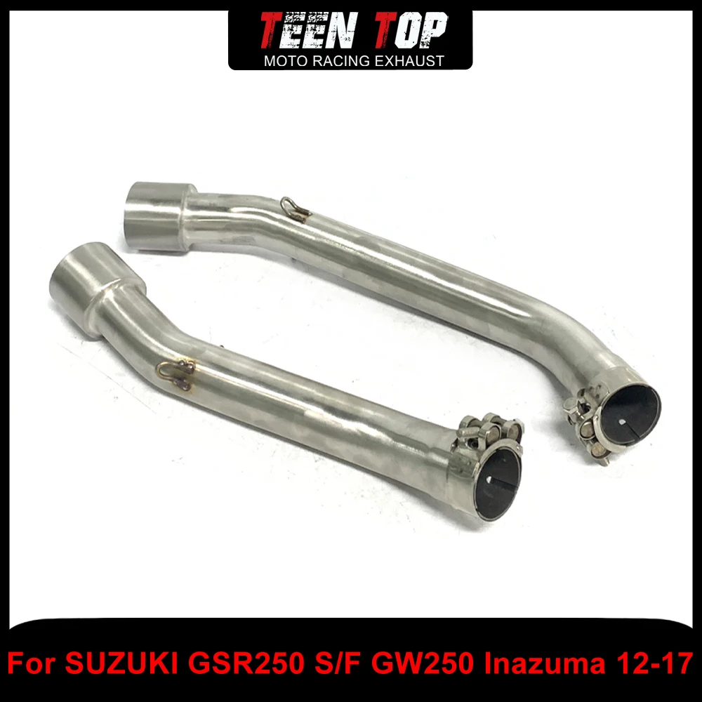 

51 мм соединительная труба для мотоциклов Suzuki GSR250 S F GW250 Inazuma, двойная стальная выхлопная труба, GSR250 2012-2017