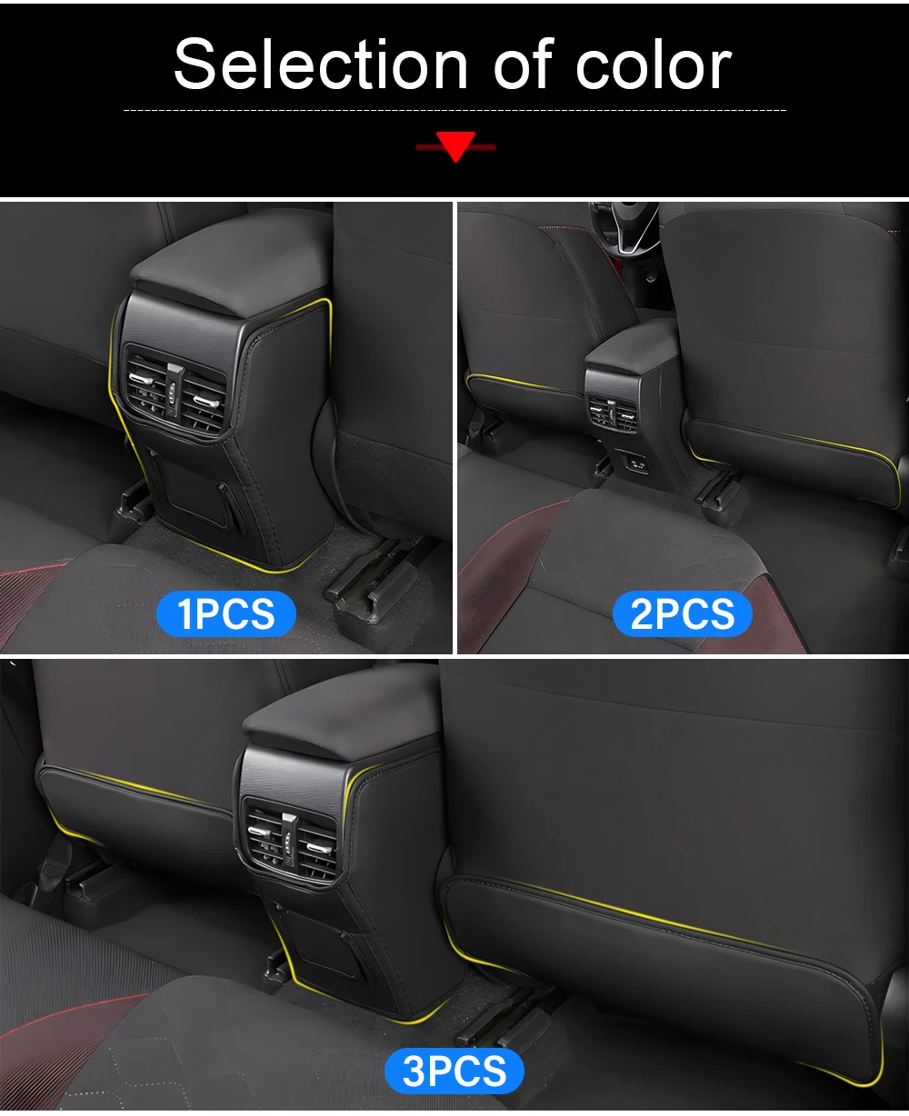 Für Toyota Corolla E210 2019 2020 2021 2022 2023 2024 2025 2026 Hybrid PU-Leder Sitzrückenabdeckung Anti-Kick-Matten Zubehör – Detail 3