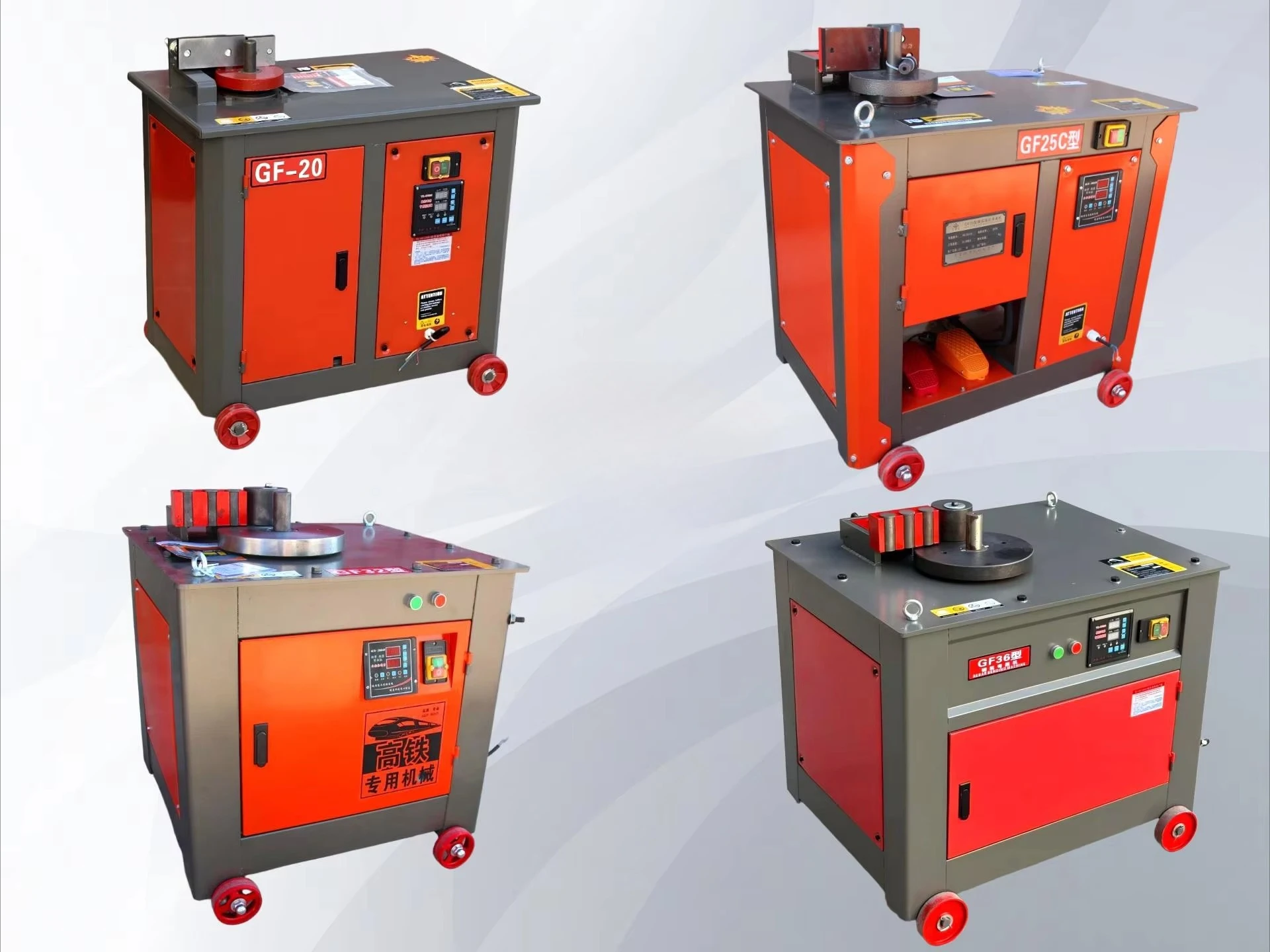 New GF 36 Straight Threaded Steel Bars and Round Steel bar Bend Stirrup Bending Machine With Motor Engine for Construction