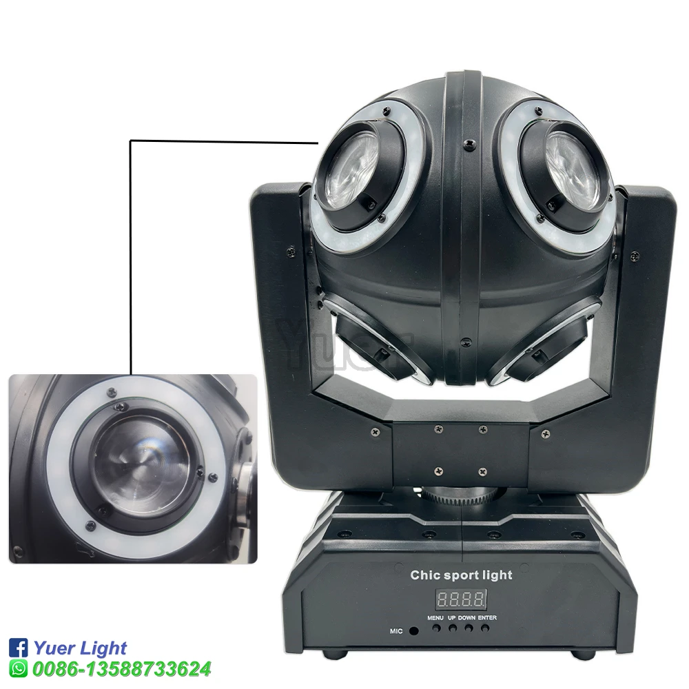 New 10*8W RGBW LED Stage Effect Strob Football Light Beam Strobe Wash 3ini Projector DMX 512 For DJ Disco Moving Head