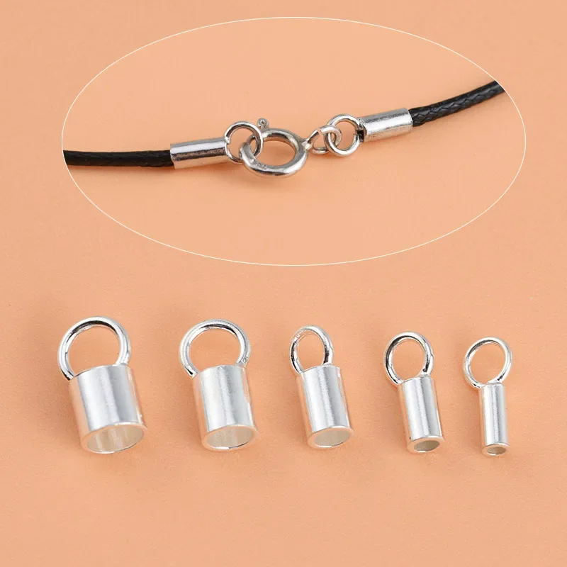 10PCS S925 Sterling Silver Bracelet Necklace Connection Buckle, hand-woven red rope buckle, spring link buckle accessories