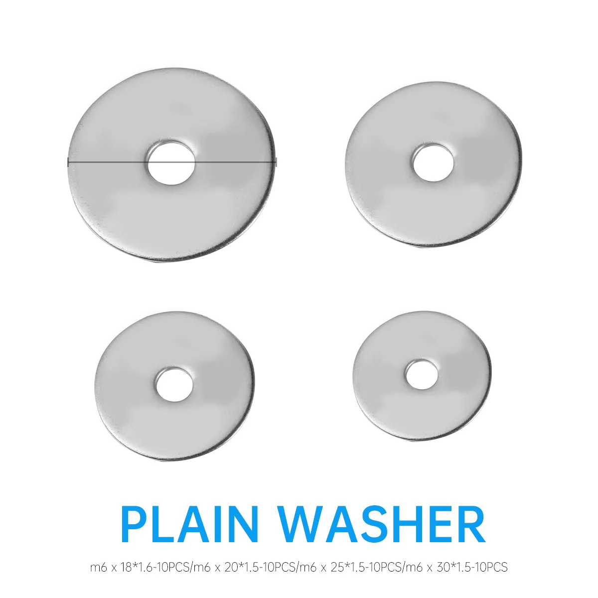 

Плоская шайба из нержавеющей стали, простая шайба, сверхмощная, устойчивая к коррозии для автомобилей, грузовиков, машин, метрическая плоская прокладка