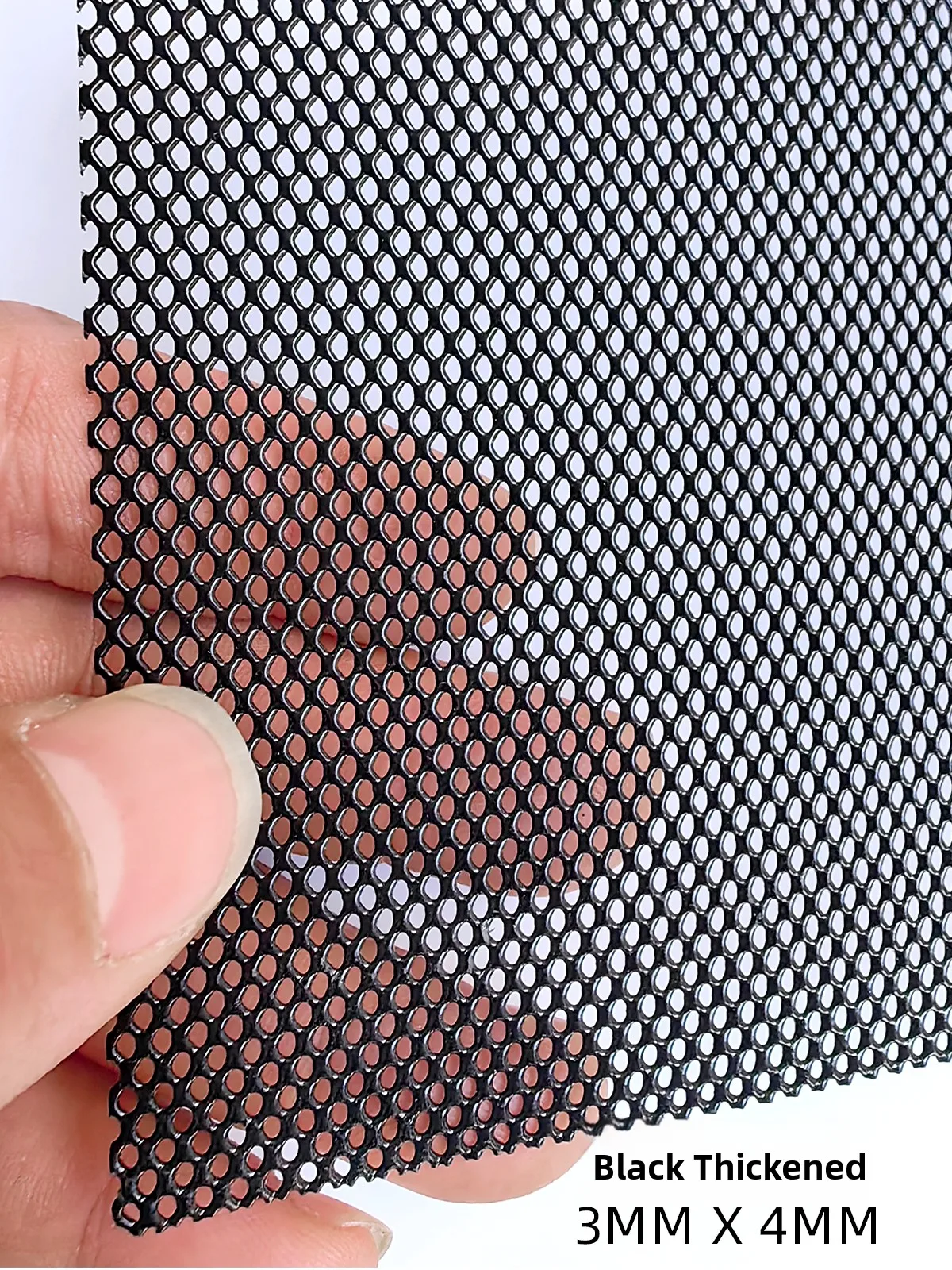 Thickened Black Small Hole Aluminum Mesh Net Diamond Shape Mosquito Proof Ventilated Breathable Aluminum Plate Net Metal Drawing