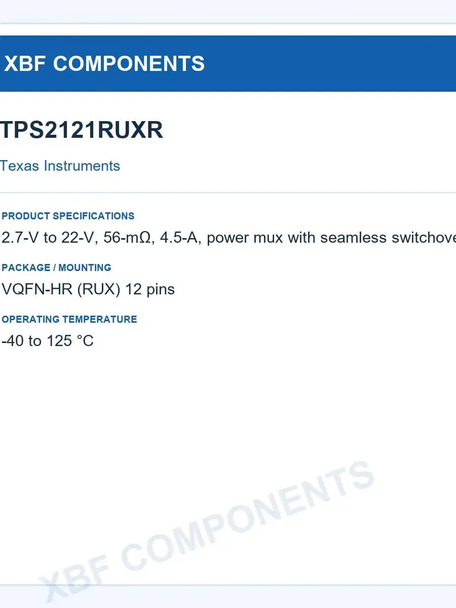 Texas Instruments TPS2121RUXR Power Management IC