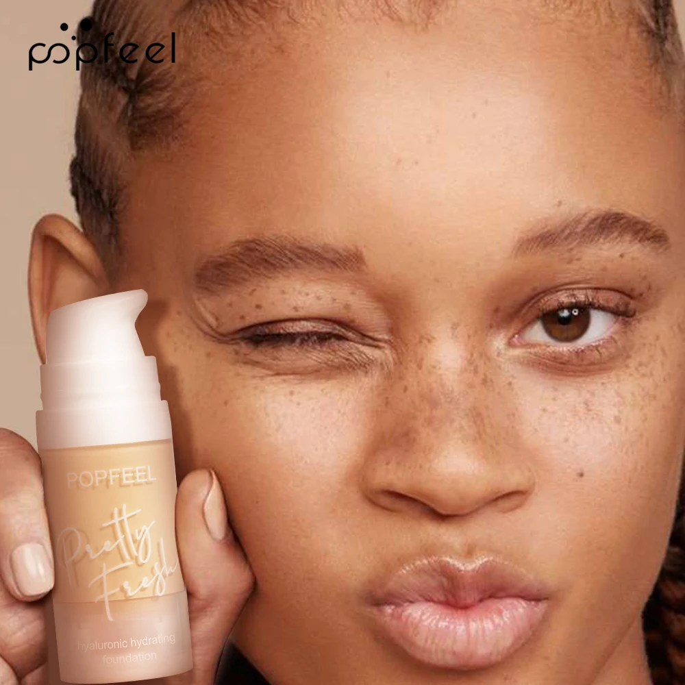 POPFEEL Liquid Foundation, 1Pc Long-Wearing Face Makeup Product Moisturizing Foundation Concealer