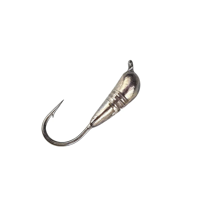 

10Pcs/Bags Fishing Tube Jig Head Hooks Saltwater Weighted Swimbait Jig Hooks Water Baits Jigs for Bass