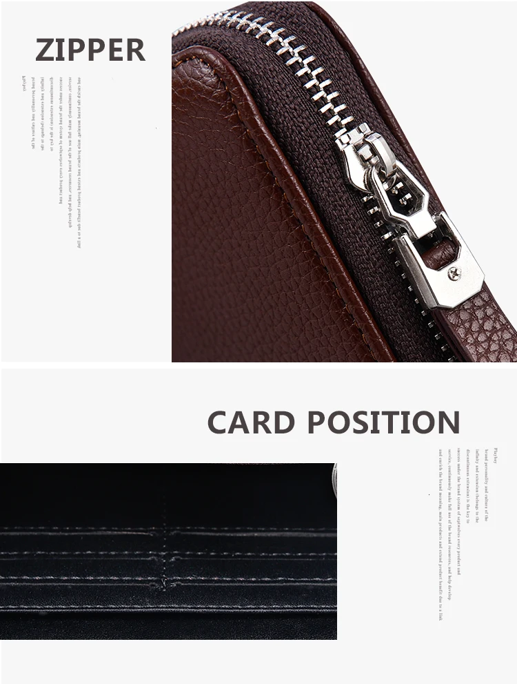 Lange Geldbörse aus Pu-Leder mit Reißverschluss für Herren, Clutch-Tasche, Multi-Card, Herrenhandtasche, Geschenk für Herren, Business-Geldbörse für Herren – Detail 20