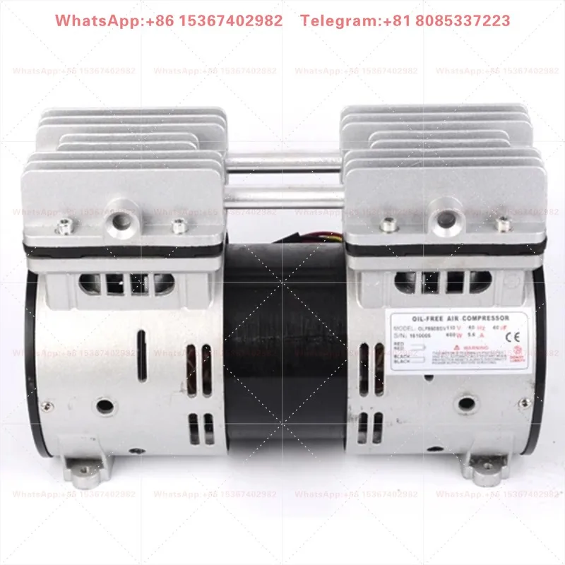 HYW-550 AC110/220V 550W Two Cylinder Rocking Oil-less Piston Compressor Pump 67L/min Flow Industrial Air Pump Component