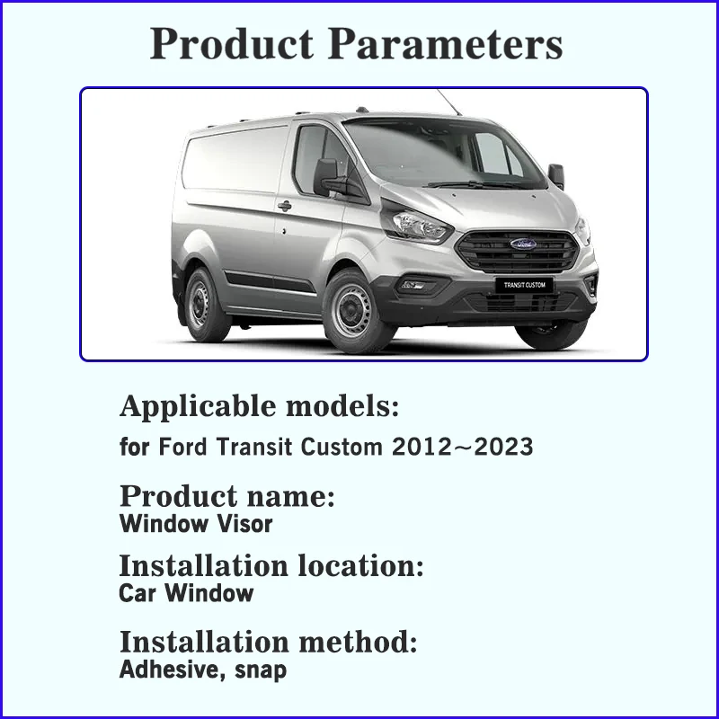 Rain Deflector For Ford Transit Custom 2012~2023 Car Sun Protection Windshielde Deflector Shelters Shades Guard Auto Accessories