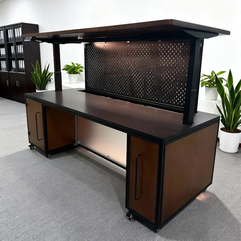 

Double-layer electric lifting table Free installation removable computer desk Student desk