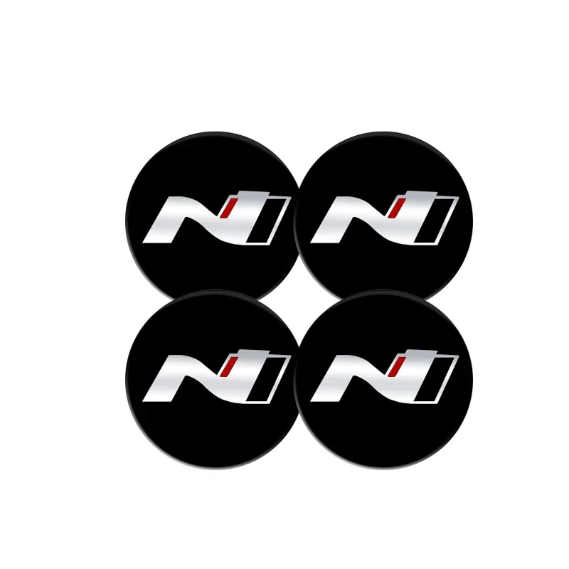 4pcs 3D 56mm Auto Wheel Center Hub Cap Covers Stickers Car Accessories Case For Hyundai N Line Elantra Tucson Sonata Car Styling