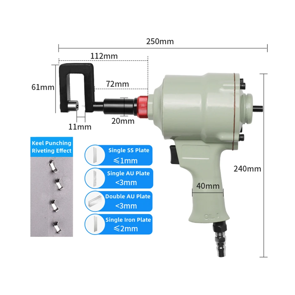 Ceiling Plate Keel Pliers Air Punch Hole Riveting Power Tools Partition Wall Decoration Light Steel Riveter Pneumatic Puncher