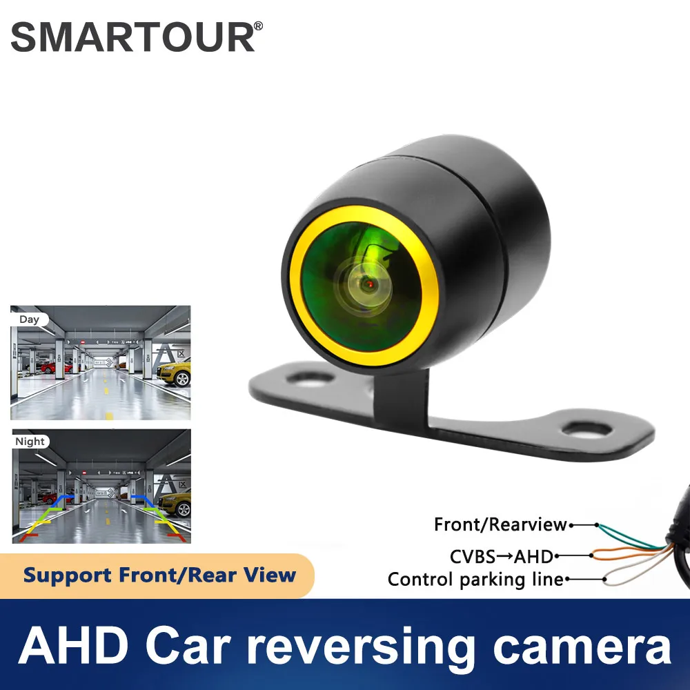 AHD Car Rear View Camera HD Night Vision Reversing Automatic Parking Monitor CCD Waterproof Wide Angle CCD Front Camera