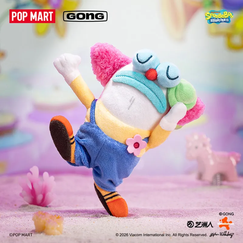 Genuine Hot Selling POP MART GONG Spongebob Squarepants Silly Residents Series Vol.2 Cute Blind Box Charms Collectible Toy Gift view 3