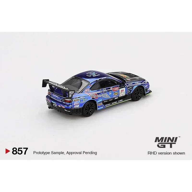 MINIGT 857 1:64 S15 D MAX Racing 2023 D1 Nissan Silvia Diecast Model Car Collection Giocattoli