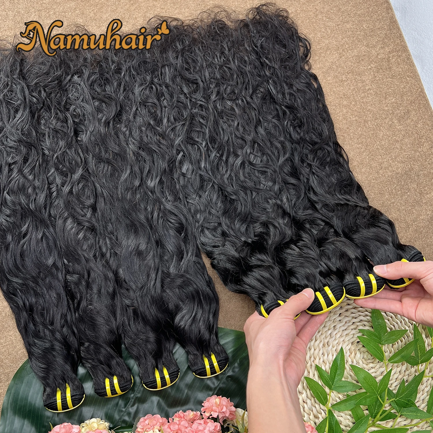 

24 30 Inch Natural Wave Raw 1 3 4 Bundles Vietnamese 100% Unprocessed Human Hair Wavys Virgin Bundles Quick Weave Extensions
