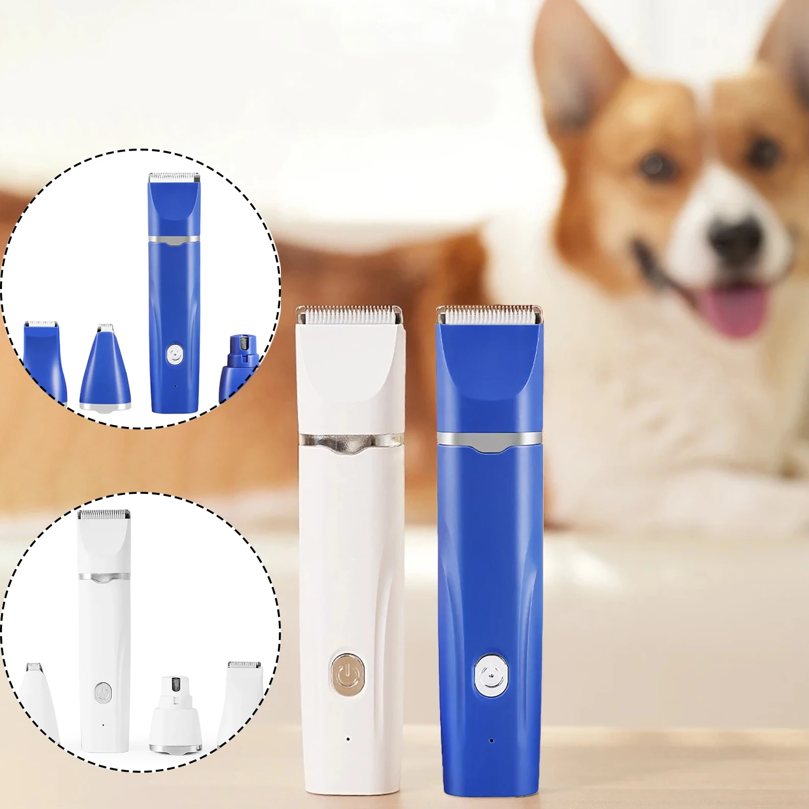 

Dog Hair Clippers Grooming Electric Pet Clipper Professional Silent Hair Cutter USB Rechargeable Pet Grooming Clipper