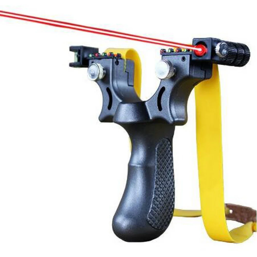 Laser Slingshot 98K Infrared Aiming Slingshot Catapult igh Precision Shooting Sports Flat Rubber Band Outdoor Hunting