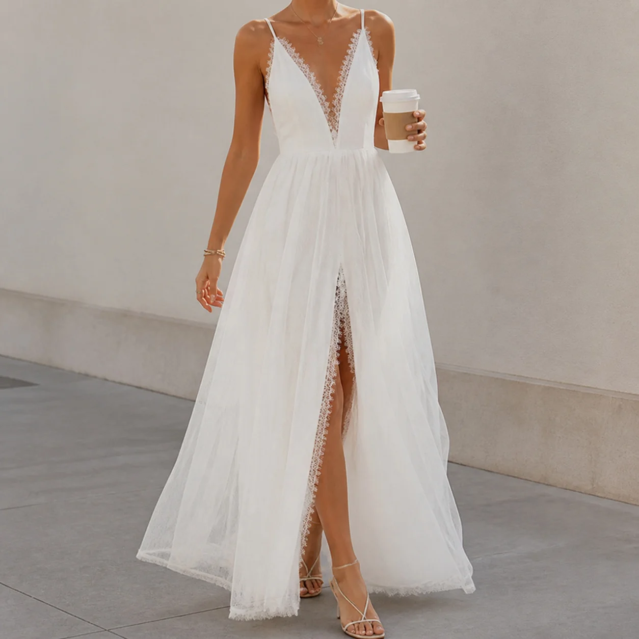Seamless High Waist Dress Elegant with Flutter Sleeve Slim Fit Summer Long Skirt Refined Commuter Short Sleeve Dresses for Women