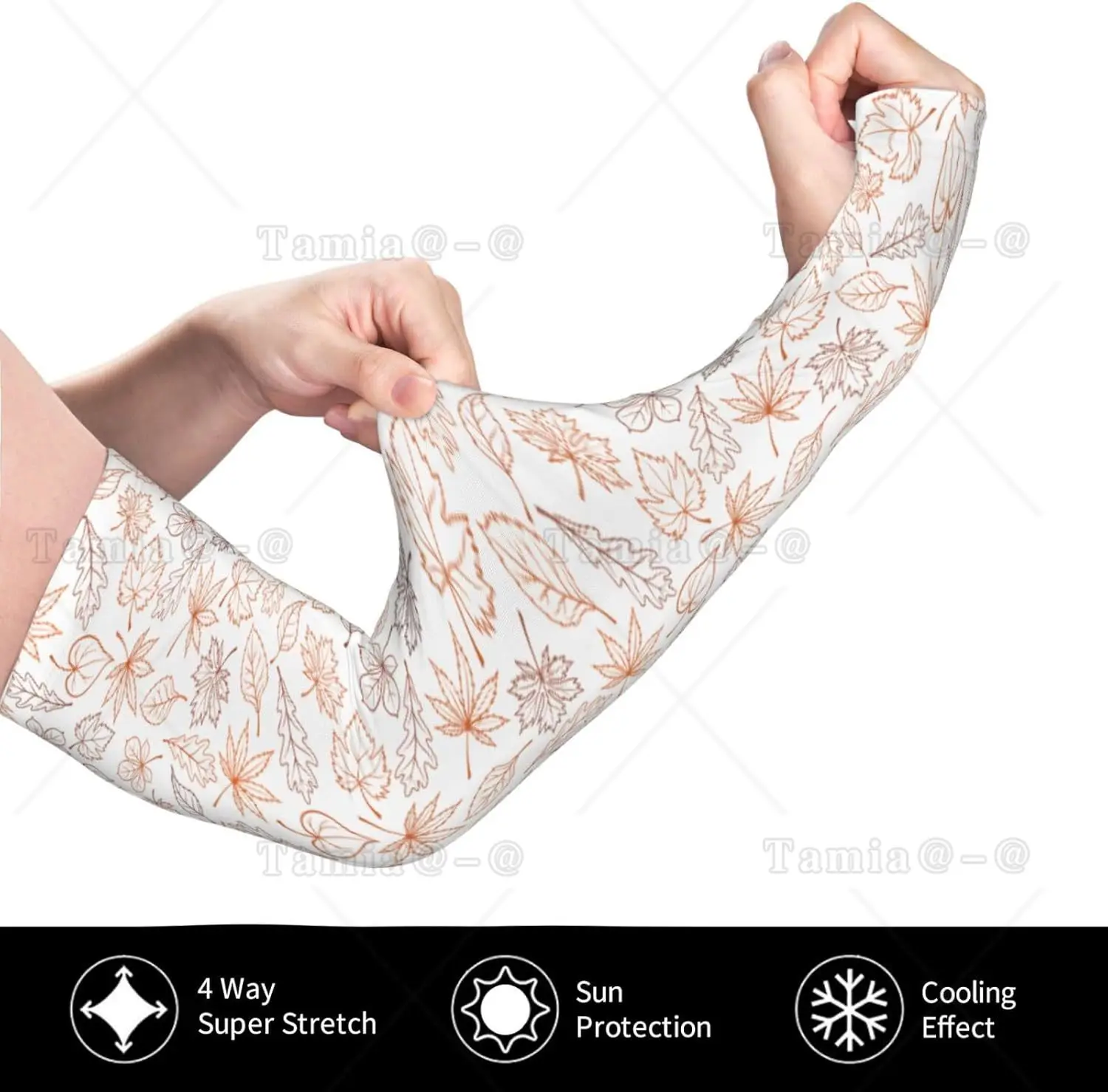 Arm Sleeves for Men Women Un Sleeves Uv Protection Maple Leaves