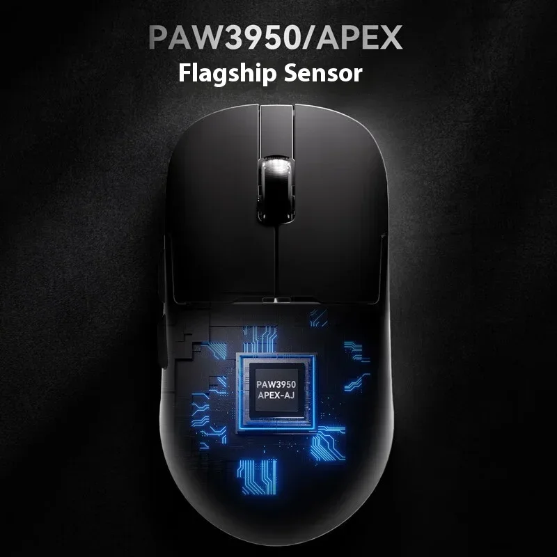 Imagem -02 - Ajazz Aj159 Apex Mouse sem Fio Três Modos Paw3950 Sensor Base de Carregamento 8k Fps Mouse para Jogos Leve 400mah pc Gamer Mac Presente