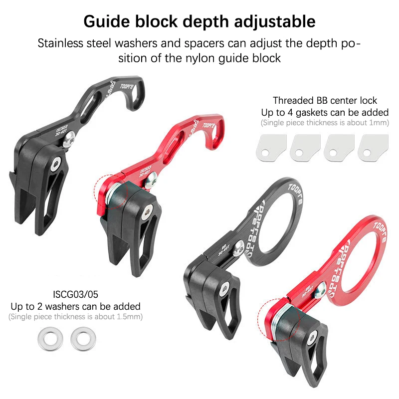 Bike Chain Guide Single Speed Bicycle 1X System ISCG 03 ISCG 05 BB Post Mount Wide Narrow Gear Guider Chain Guide