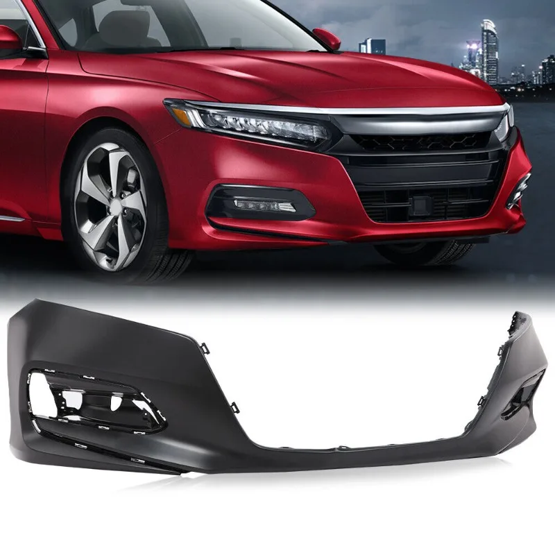 

Fit For 2018 2019 2020 Honda Accord Sedan W/o Sensor Front Bumper Cover New United States