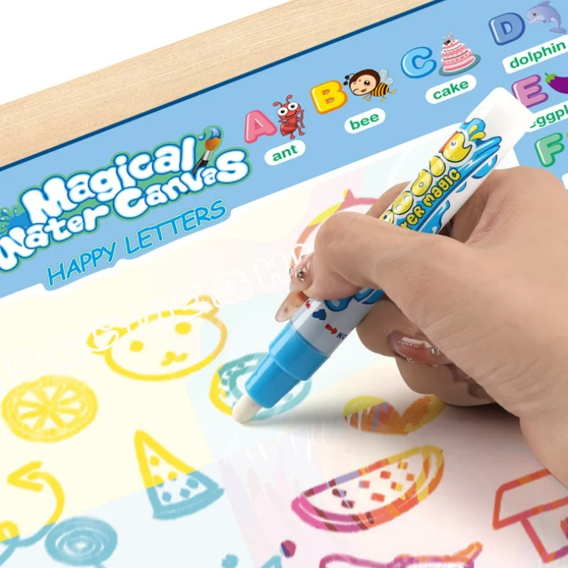 100x80 ซม.Magic Water Drawing MAT สี Doodle Drawing BOARD พร้อมปากกาแบบใช้ซ้ําได้ Montessori จิตรกรรม BOARD ของเล่นเพื่อการศึกษาของขวัญ