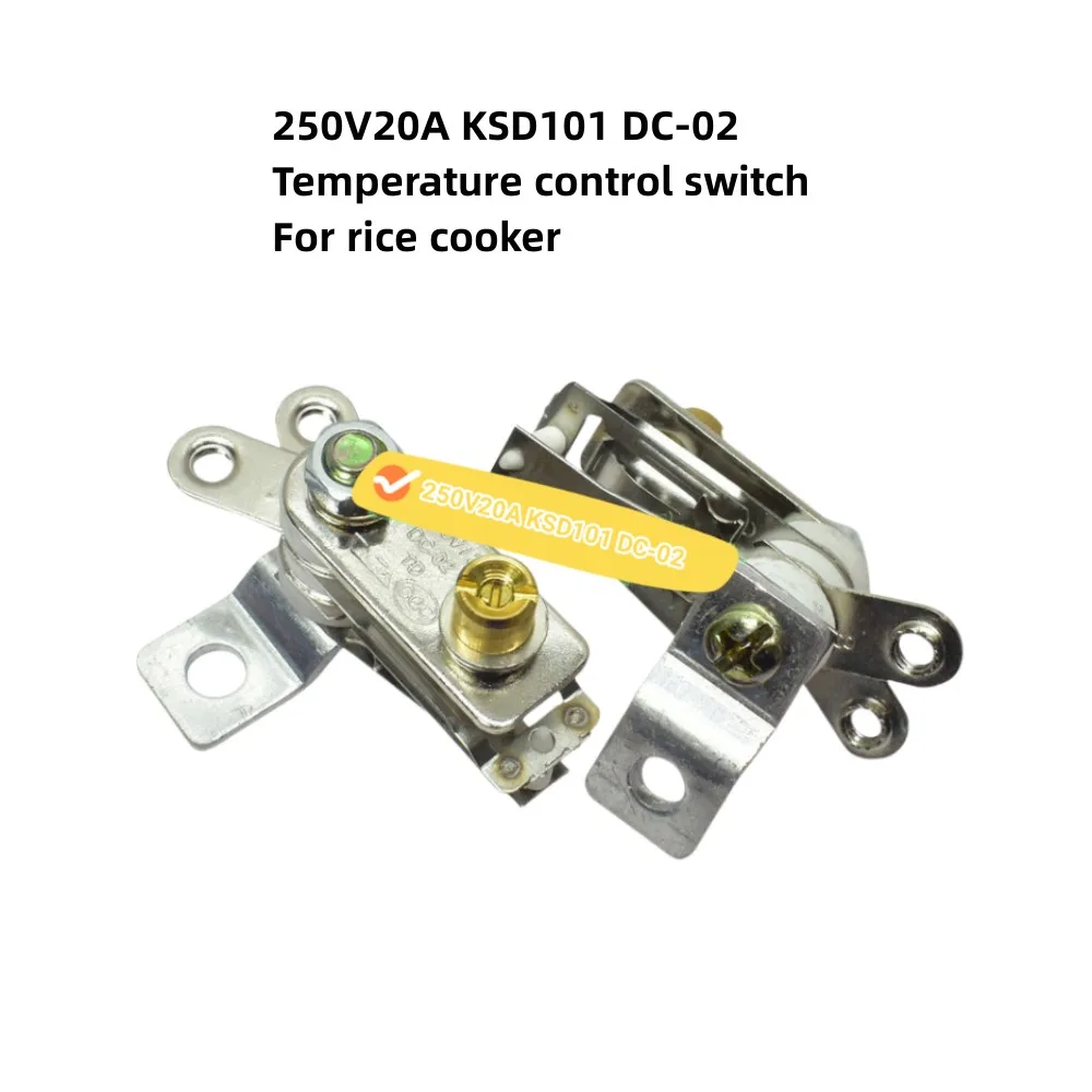 

2pcs/Lot 250V20A KSD101 Temperature Control Contact Switch For Thermostat Pressure Rice Cooker Accessories High Power DC-02