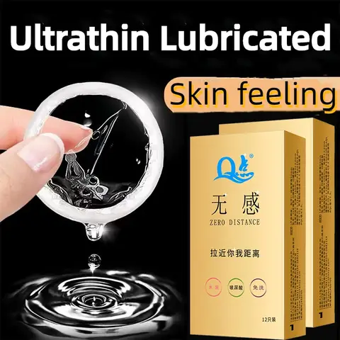 12pcs Super Thin Condomss Large Lubricated sexx Toys Ultrathin Skin Feeling sexx Accessories Zero Distance Peniss Sleeves Cock Cover