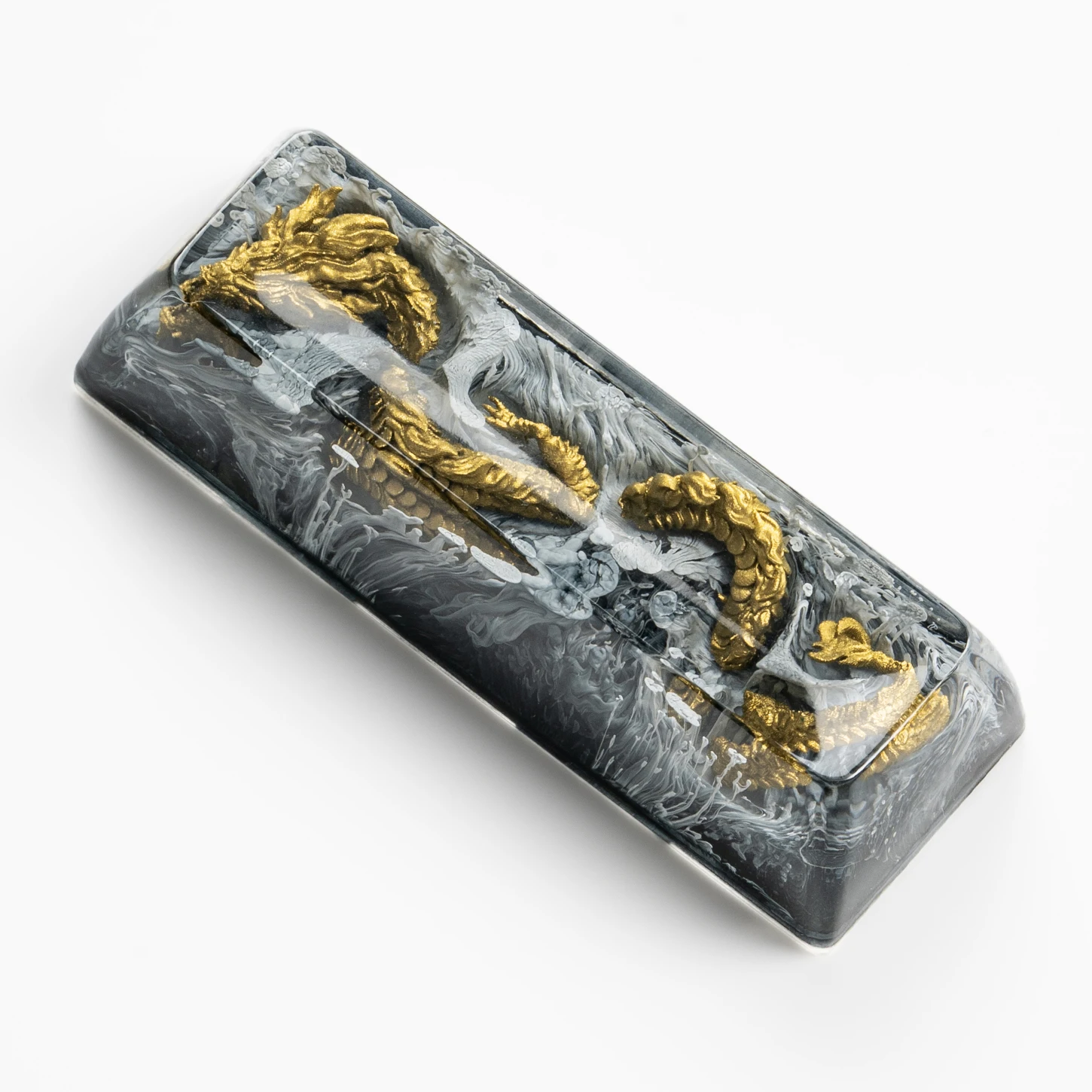 Black Gold Dragon Resin Keycap Spacebar Enter Personality Drip Glue MX Switches for Mechanical Keyboard Gaming Accessories Gift