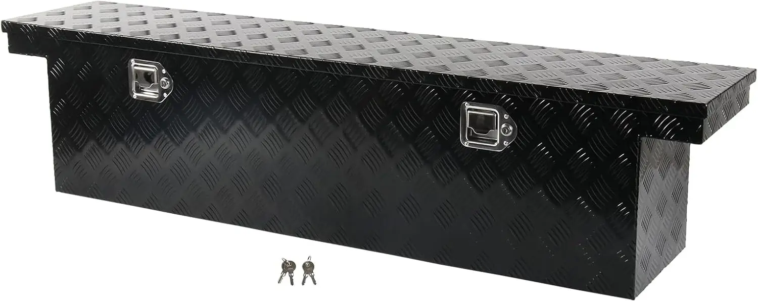 

60 Inch Heavy Duty Aluminum Truck Tool Box for Pick Up Truck Bed, RV, Trailer - With Lock & Keys