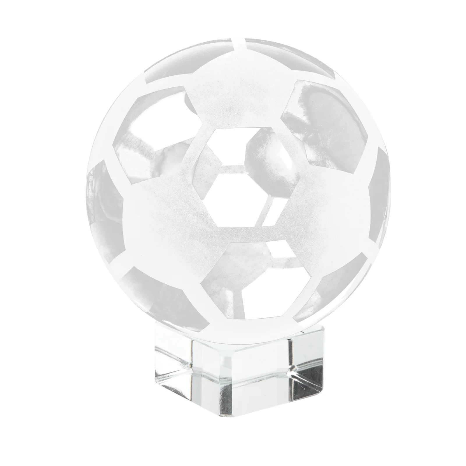

Crystal Soccer Ball Transparent Design For Party Decoration Football Event Ornament Gift Team Sports Trophy Decorative Accessory