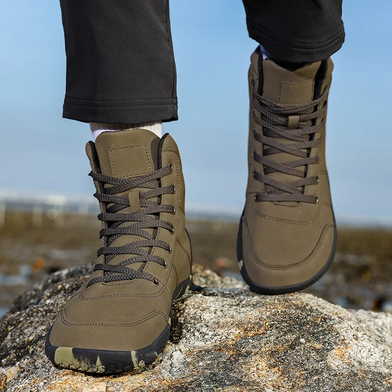 2026 New Unisex Sports Shoes Lightweight And Non Slip Walking Shoes Comfortable High Top Solid Color High-Quality Hiking Shoes