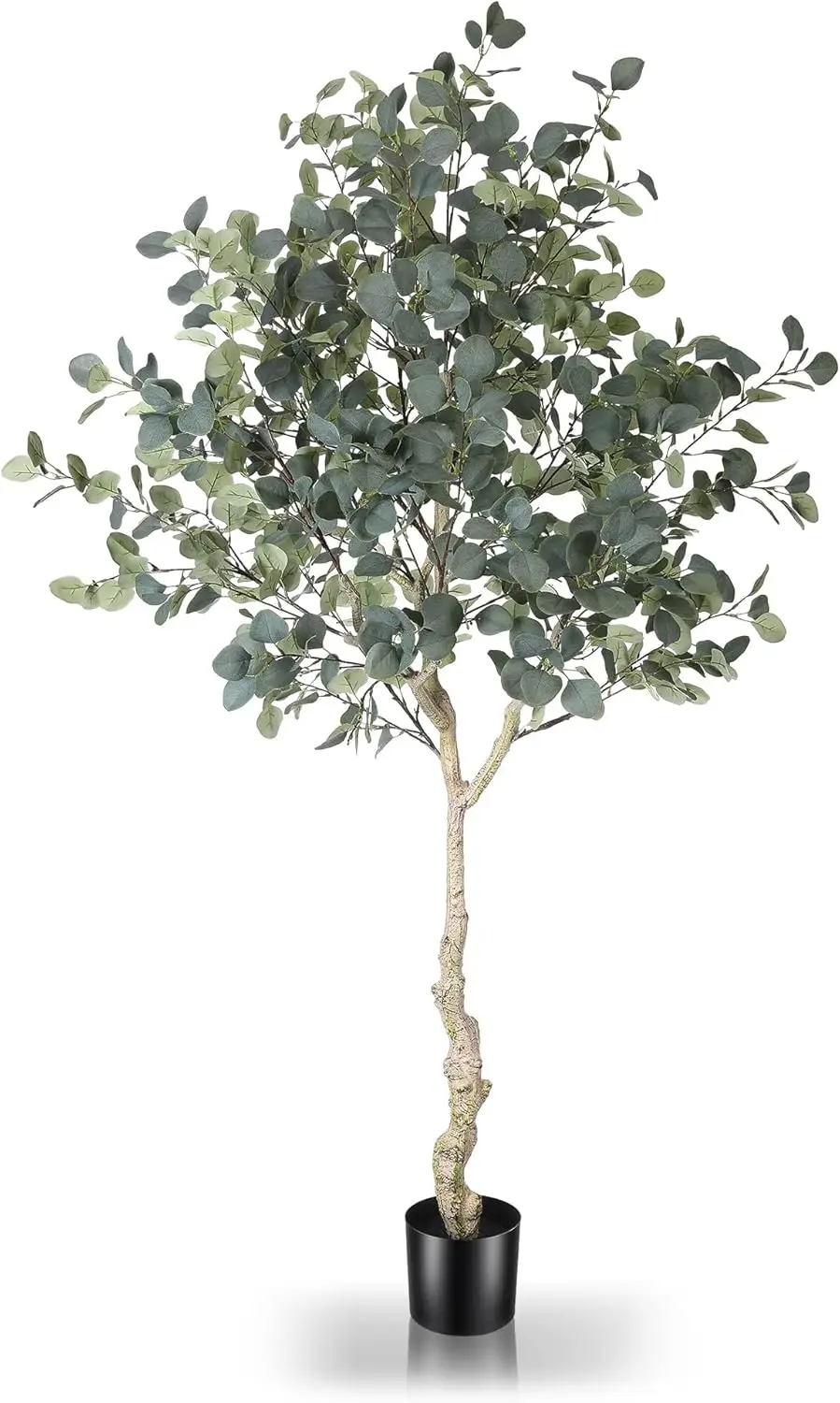

6ft Artificial Eucalyptus Tree with 846 Silver Dollar Leaves, Faux Plant for Home Office Living Room Decor