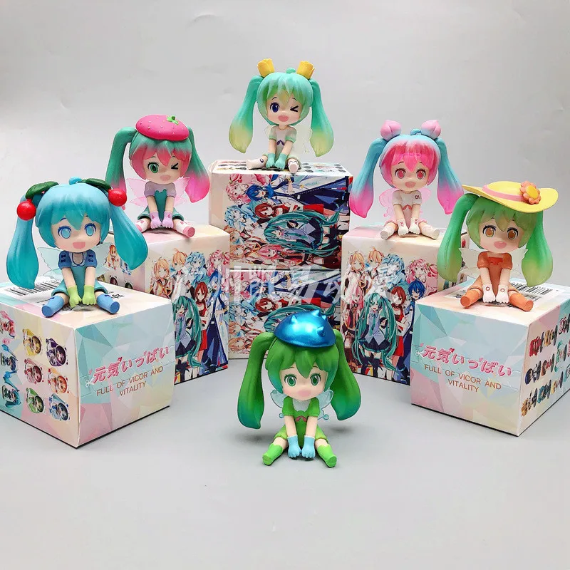 6 pz/1Set Anime Hatsune Miku figura fiaba paese delle meraviglie modello carino giocattolo regalo Set giocattolo Desktop ornamento bambola Action Figure