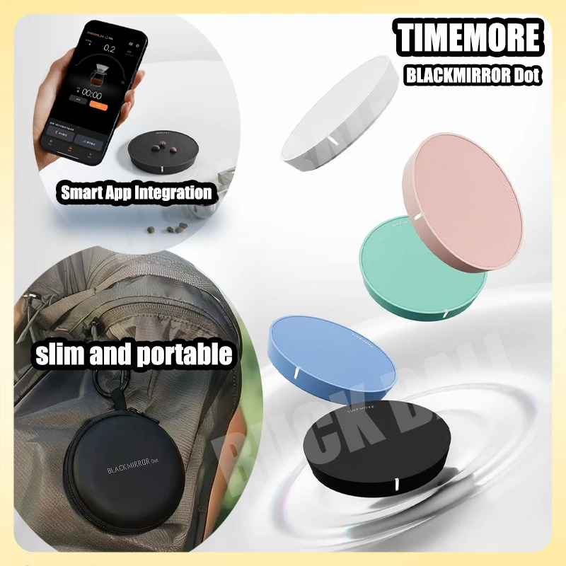 Timemore Black Mirror Dot Smart Coffee Electronic Scale Smart App Integration Bluetooth Connect No‑Screen Digital Scales Gift