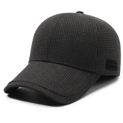 NORTHWOOD wysokiej jakości męska zimowa czapka z daszkiem utrzymuj ciepło Snapback z nausznikami Outdoor wiatroszczelne czapki dla taty czapki kości