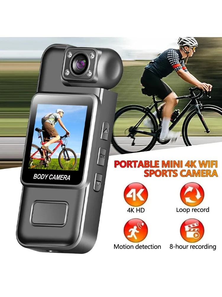 AliExpress NONE 4K 2K 1080P HD Mini WiFi Camera Portable Digital Video Recorder Body Cam Infrared Night Vision Police/Bike Camcorder Sports DV