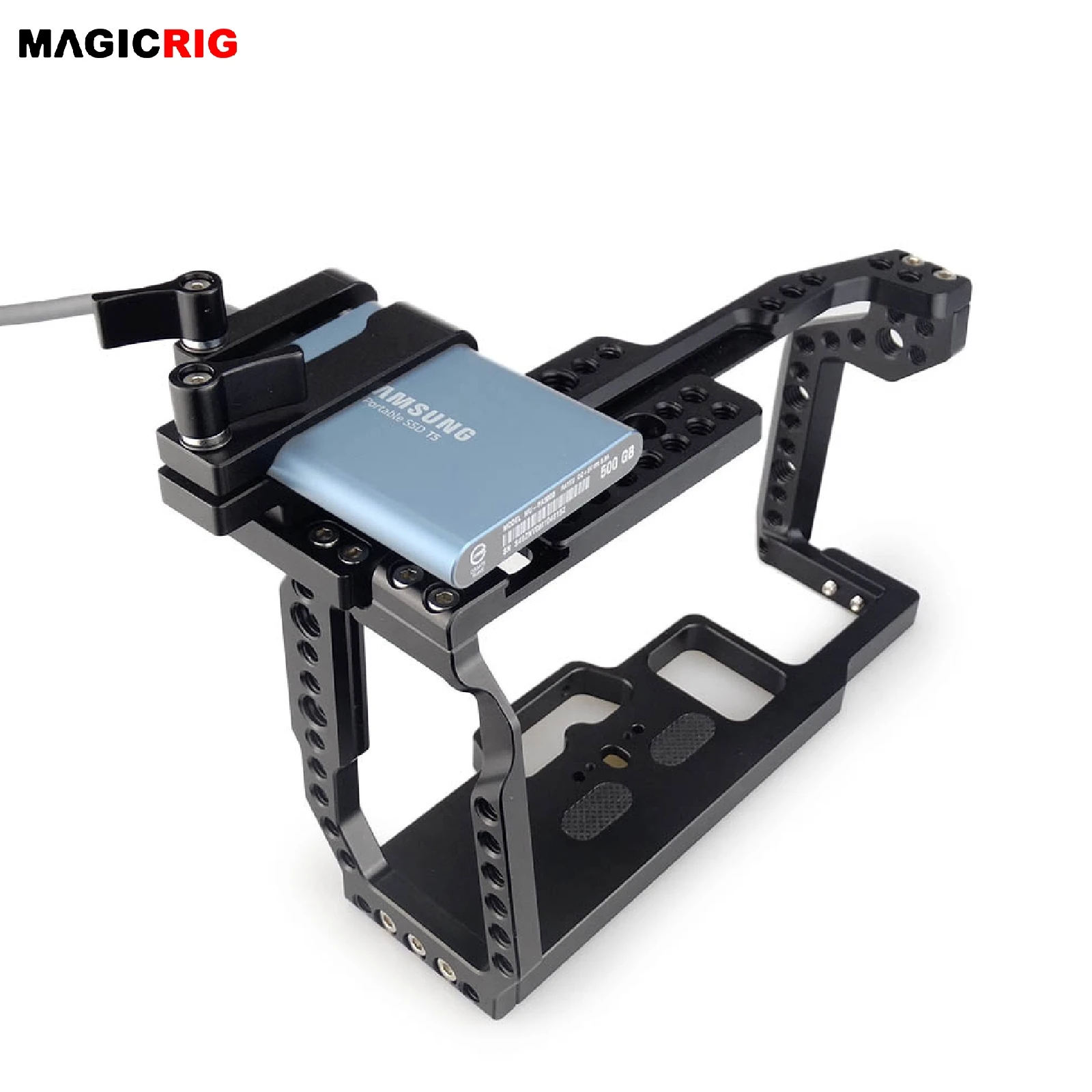 MAGICRIG BMPCC 4K Cage Video Camera Cage with T5 SSD Mount  for Blackmagic Pocket Cinema Camera BMPCC 4K / BMPCC 6K