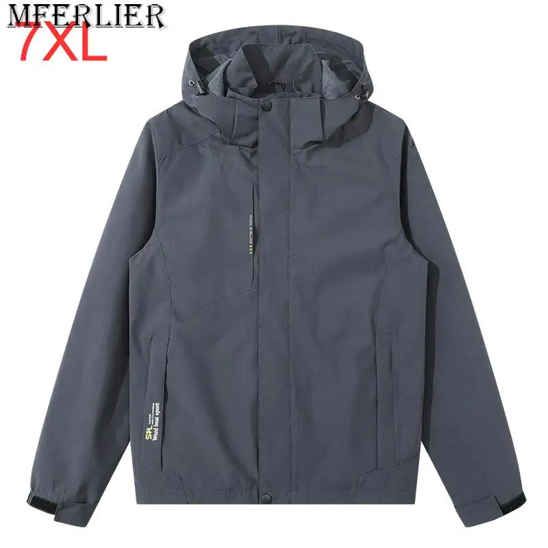 

Men's Windbreaker Waterproof Jacket Coat Men Spring Autumn Travel Jacket Male Fashion Outdoor Outerwear Plus Size 6XL 7XL