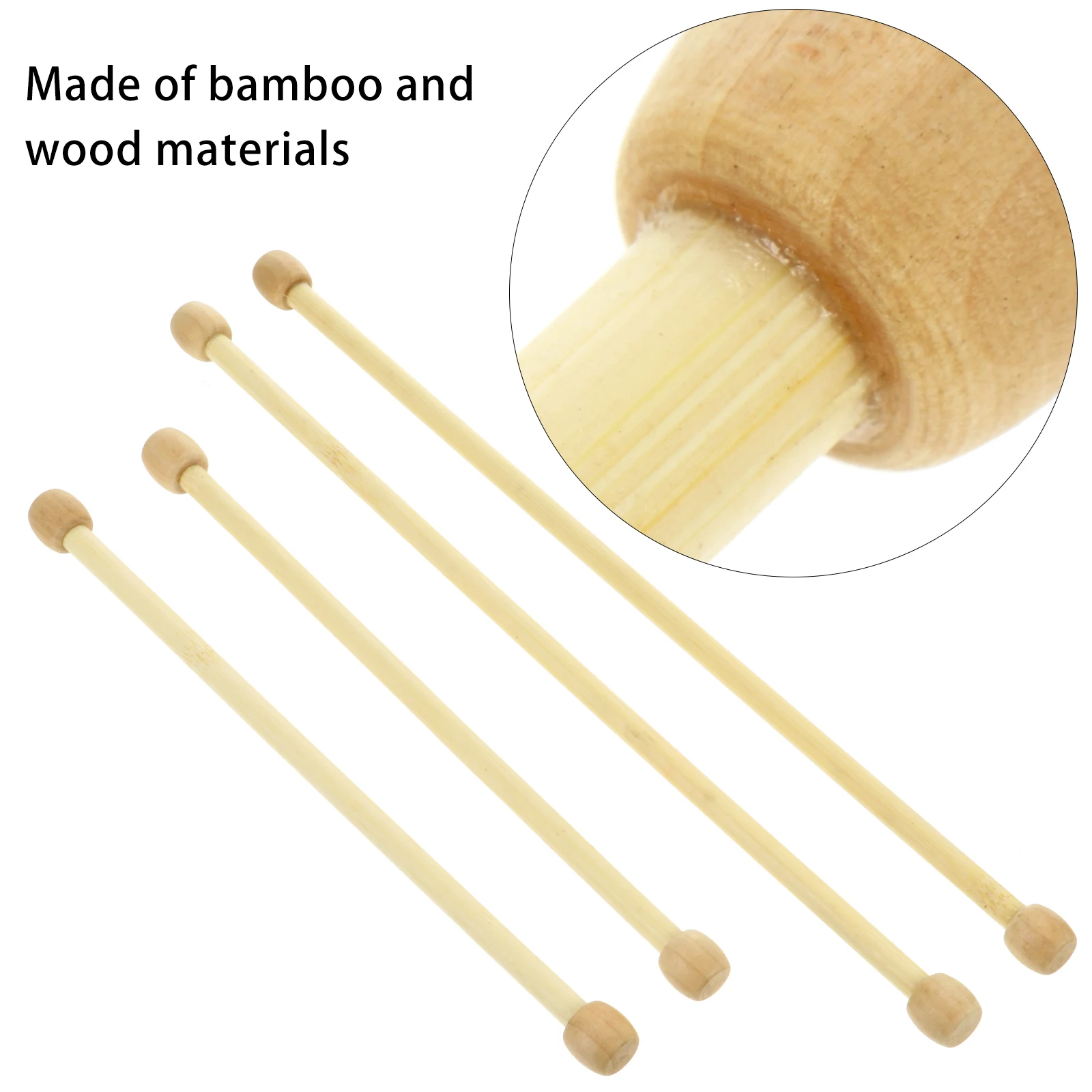 

4pcs Bamboo Wood Hanging Rods Accessories for Tapestry Banners Smooth Surface No Burrs Falling Prevention Design Simple