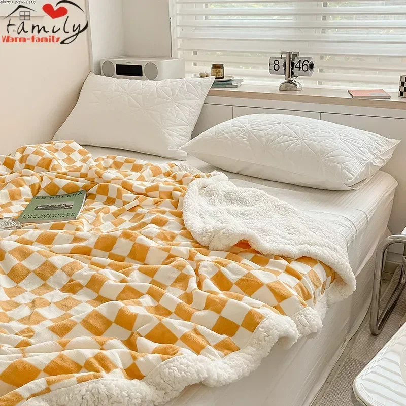 

Ins Checkerboard Blanket Classic Plaid Sofa Blanket Spring and Summer Air Conditioning Blanket Office Nap Shawl Cushion Sofa 담요